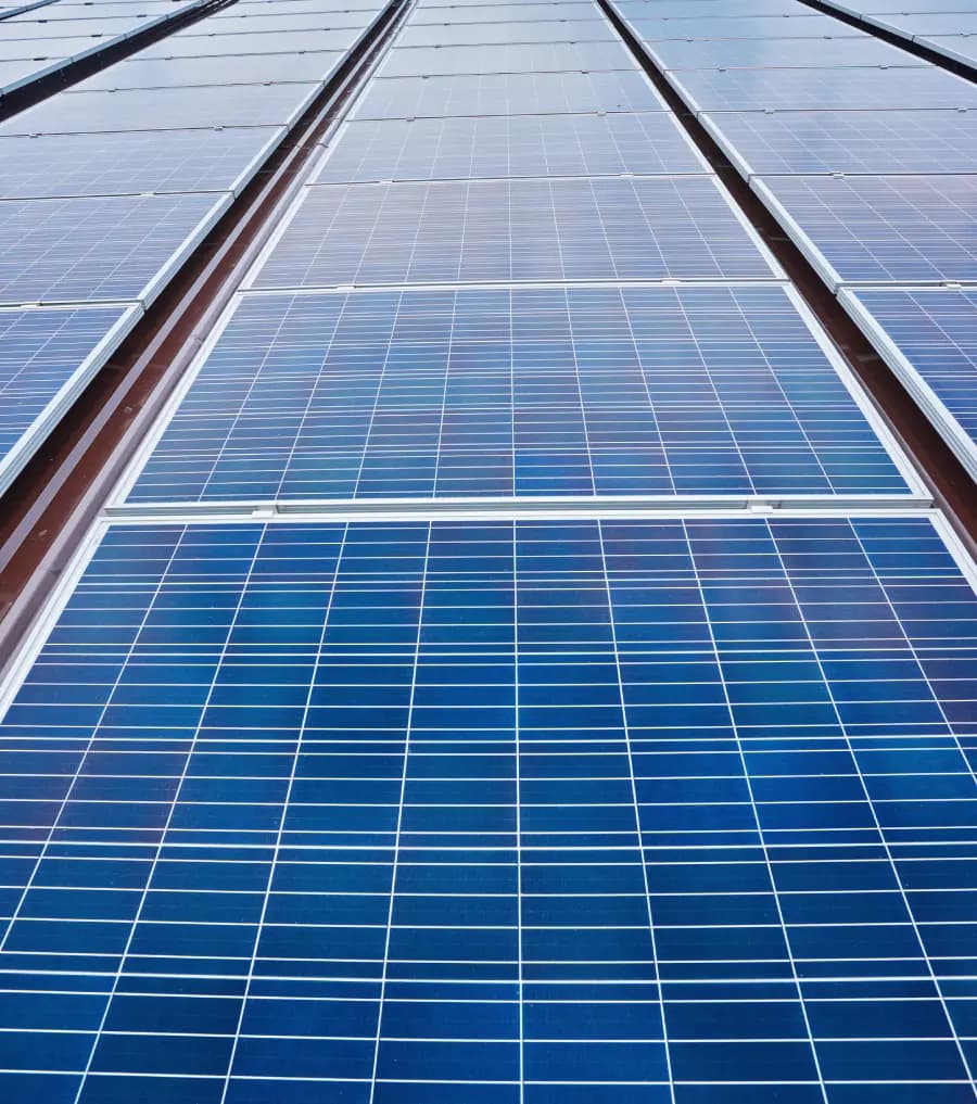 Close-up of solar photovoltaic panels